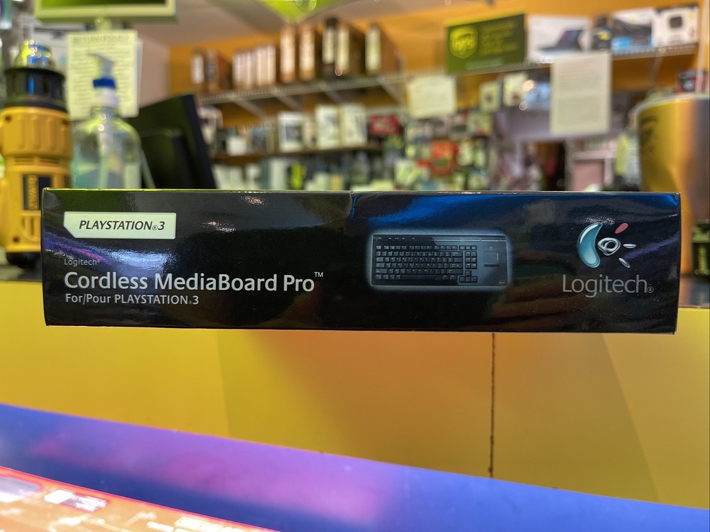 Logitech Cordless MediaBoard Pro Keyboard Bluetooth for PlayStation PS3 PS4 HTPC