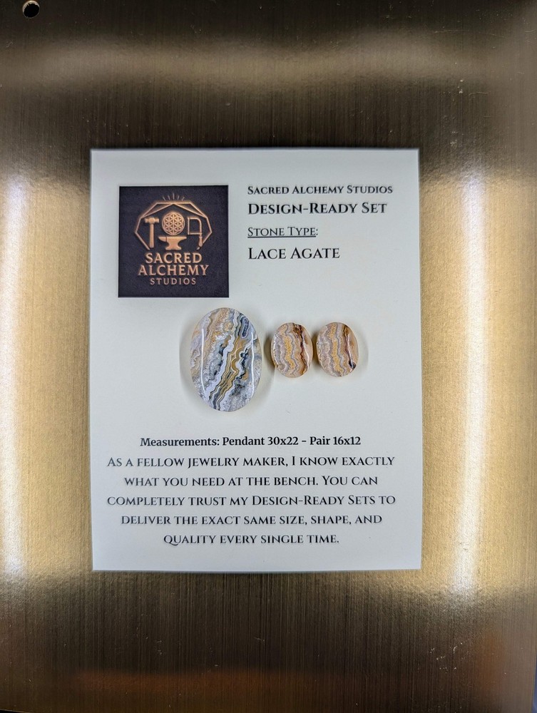 Oval Shape - Lace Agate - Design-Ready Set