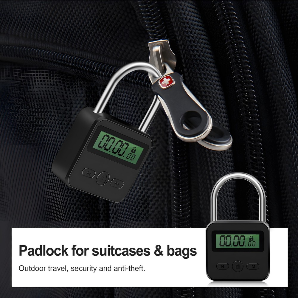 Metal Timer Lock LCD Display Multi-Function Electronic Time 99 Hours Max7349