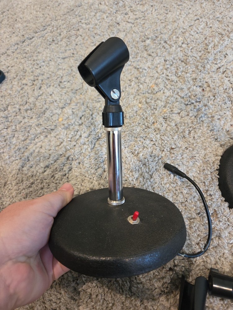 CAST IRON TABLETOP MIC STAND LOT