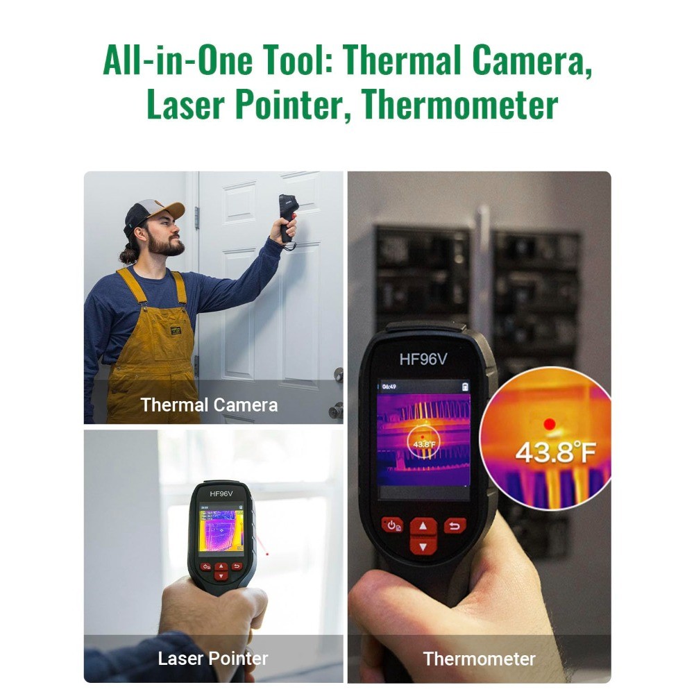 HF96V Thermal Camera with Visual Camera & Laser Pointer, Intelligent Detection