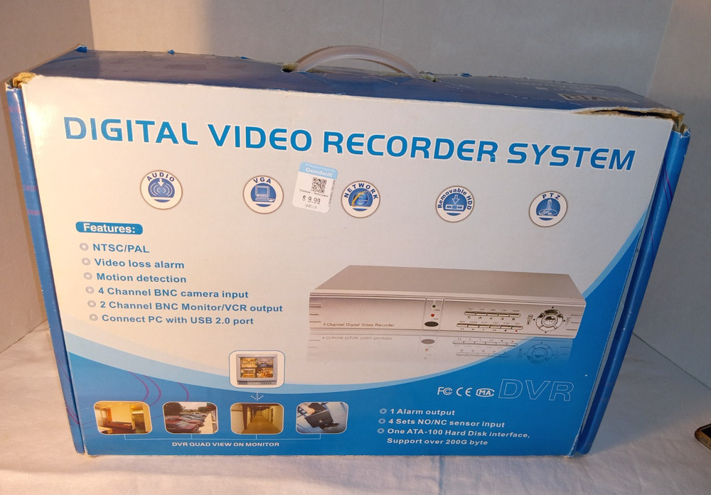 Digital Video Recorder System DVR 4 Channel CCTV Security Recorder NTSC/PAL w/ B