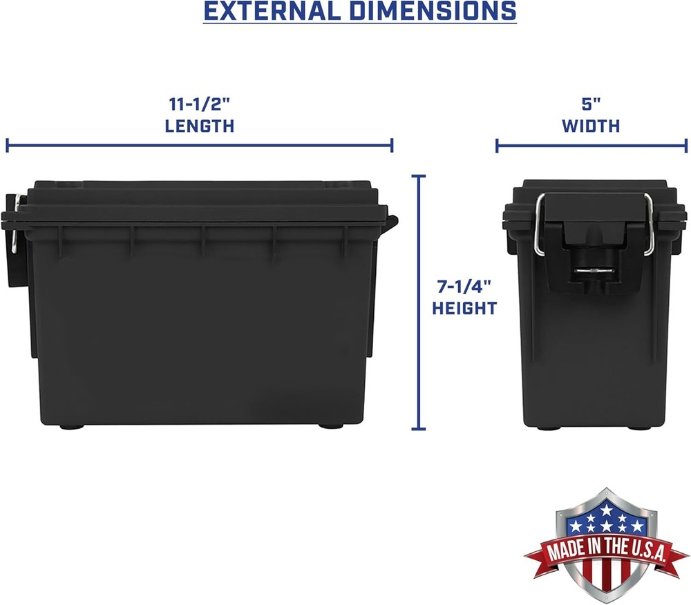 Sheffield 12629 .30 Cal Ammo Storage Box Stackable Waterproof Lockable