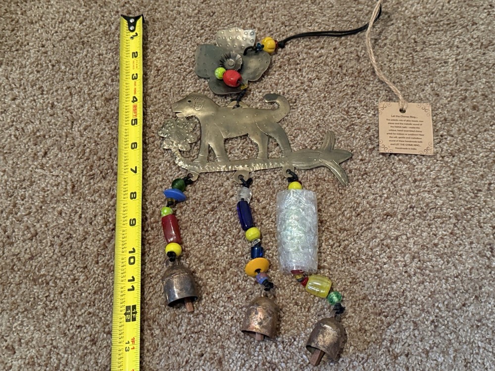 Brass Dog Wind Chimes