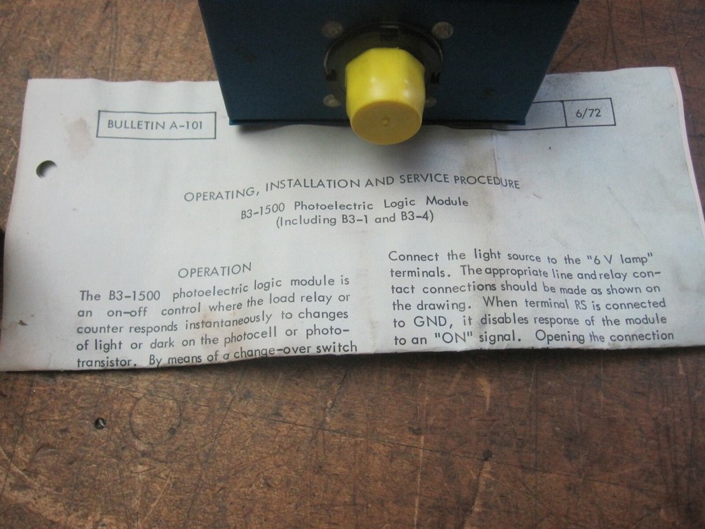 Banner Engineering Corp. B3-1500 Photoelectric Logic Module controller (@D1)