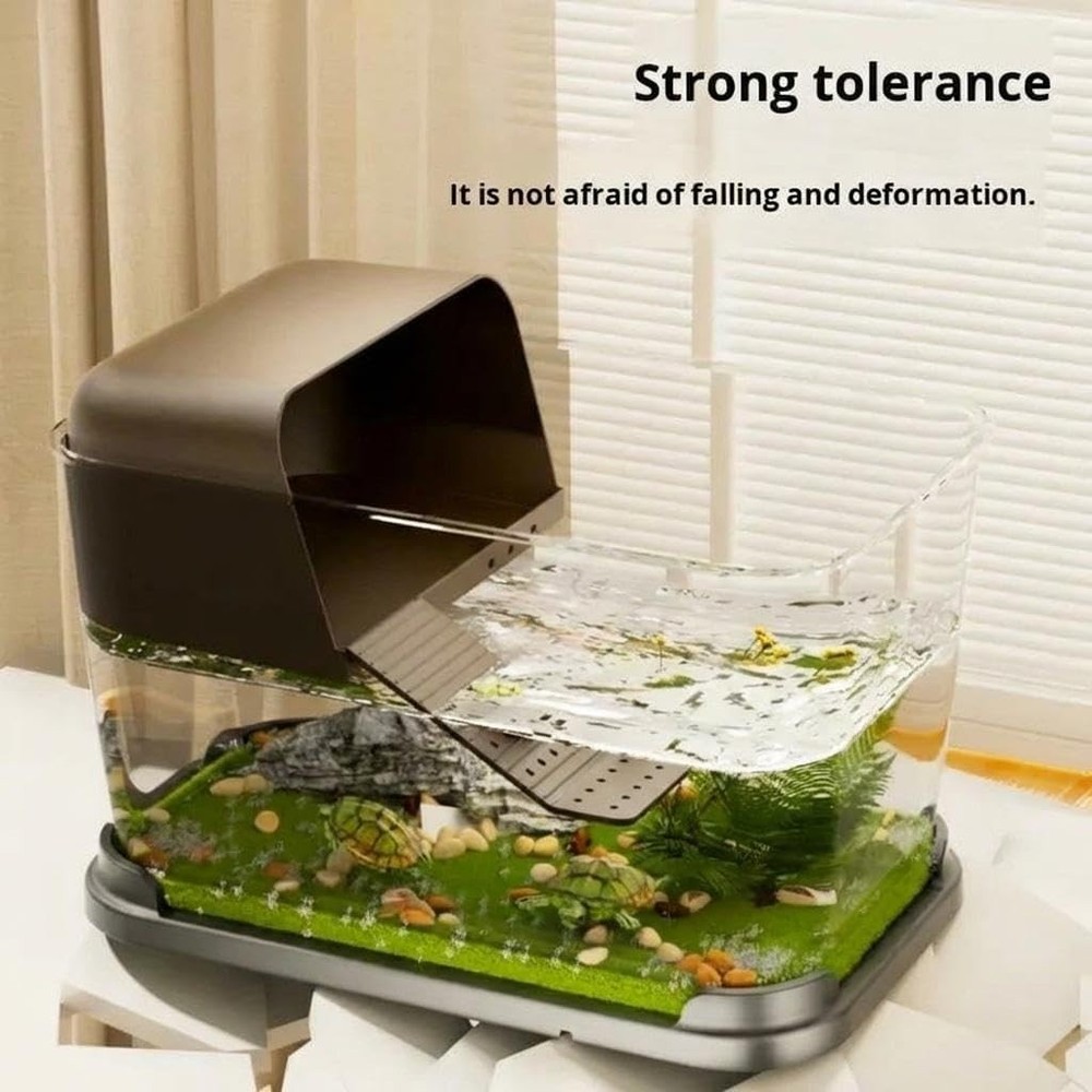 Tank + Light + Filter + Basking Platform Turtle Tank Kit, Turtle Tank Starter