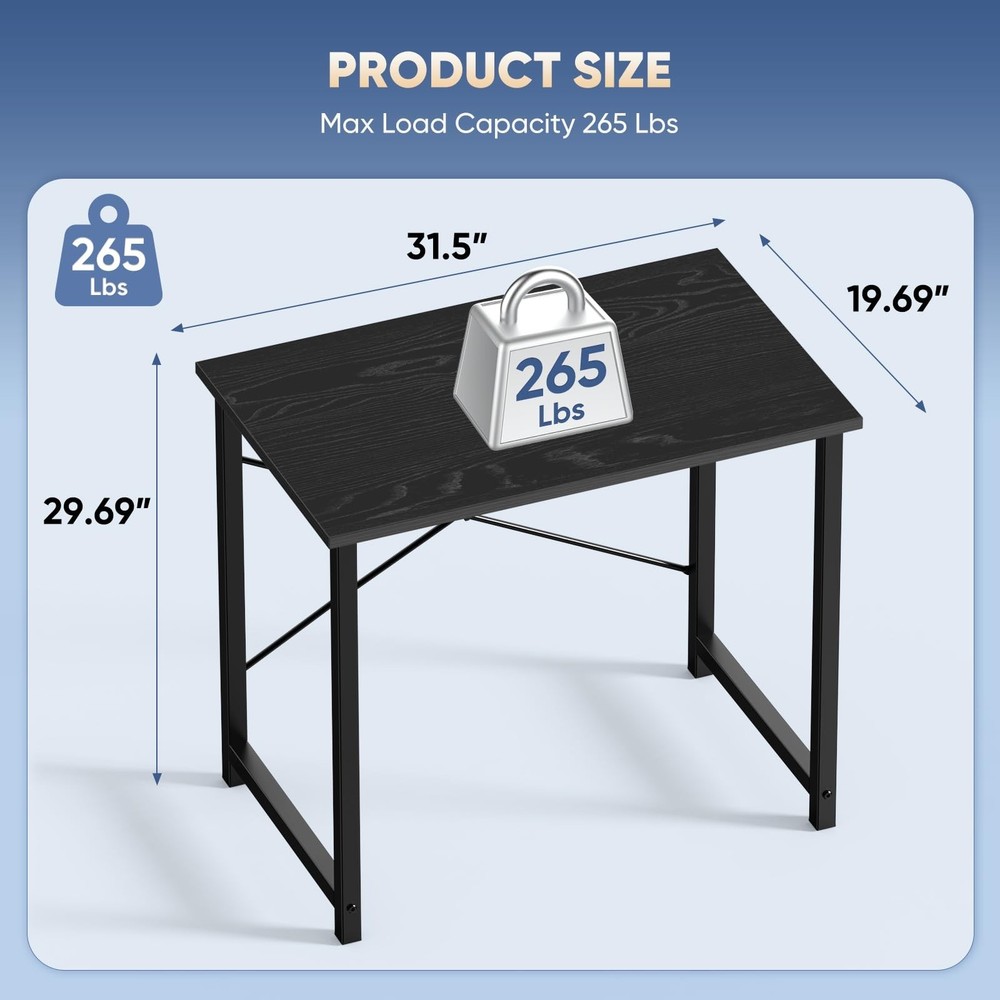 DUMOS 32 Inch Office Small Computer Desk Modern Simple Style Writing Study Wo...