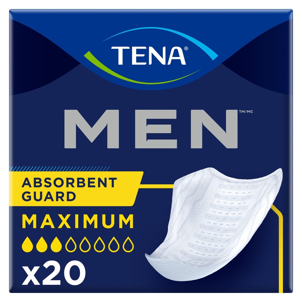 TENA Men Maximum Incontinence Guards 3X Protection Thin Discreet Design