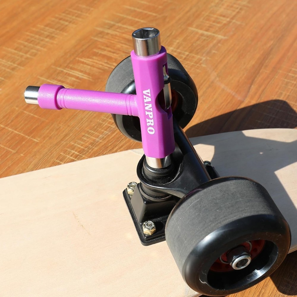 Versatile Purple Skate Tool for Skateboarding & Roller Skating - 3 Tools in 1