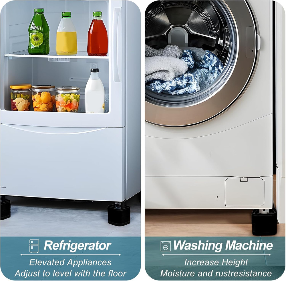 12 Pack Furniture Risers, Adjustable Bed Risers Heavy Duty Stackable Bed Raisers