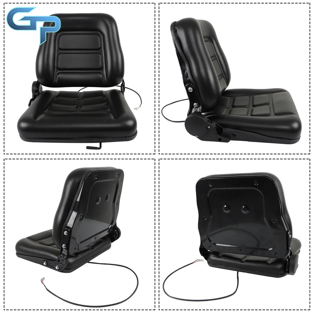 Universal Forklift Seat Fold Down Tractor Seat with Adjustable Angle Back Switch