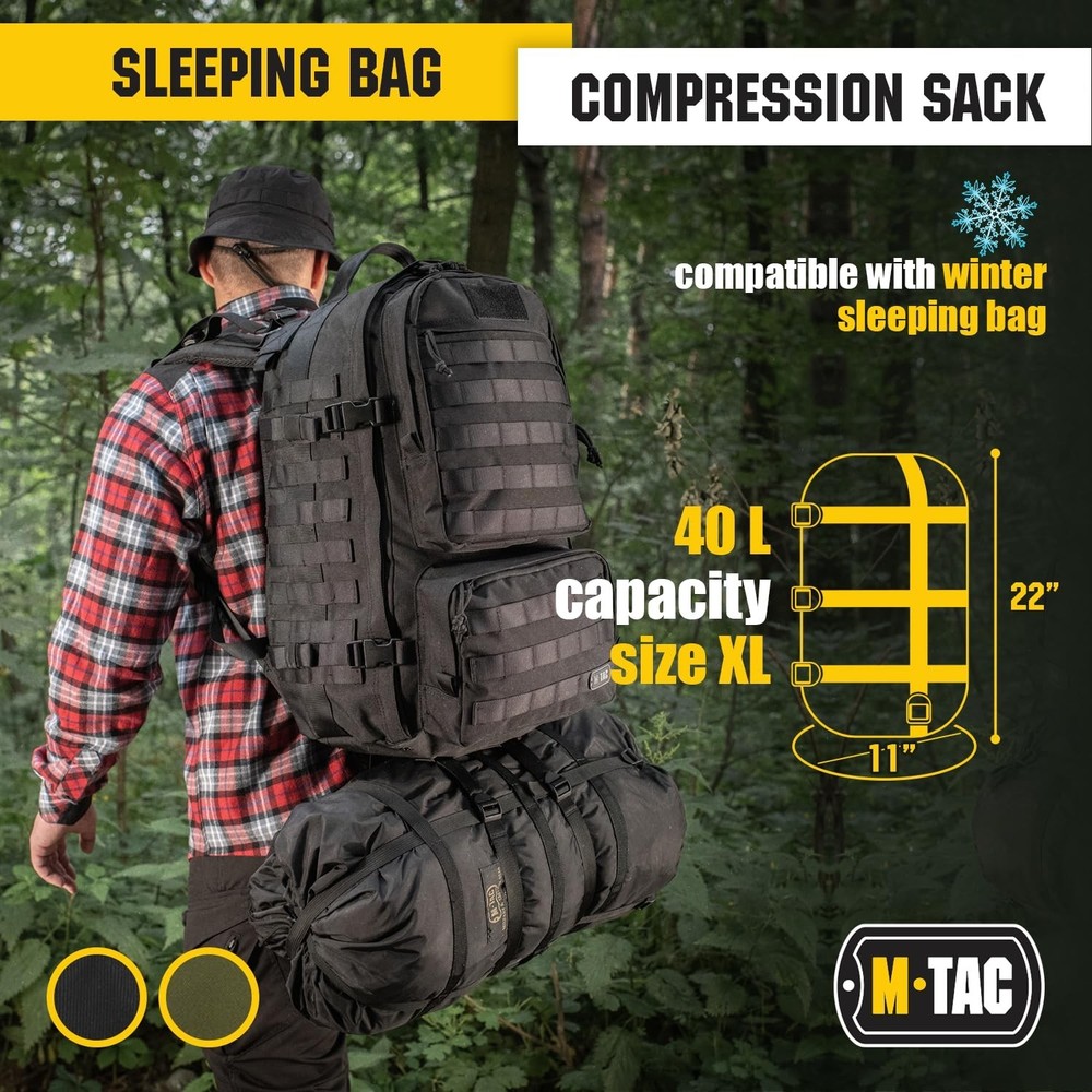 M-Tac Compression Stuff Sack for Sleeping Bag Military Water Resistant Compre...