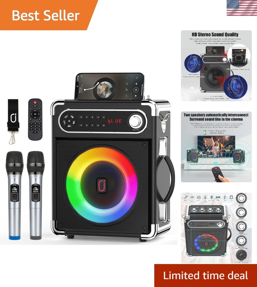 Multi-Function Karaoke Machine with Built-in Subwoofer - Perfect for Any Event