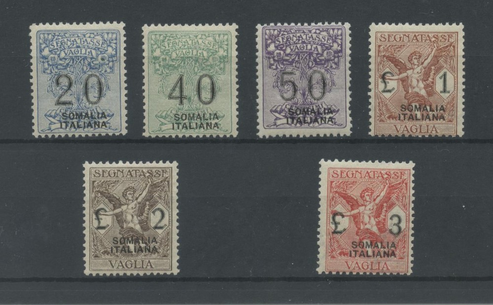 COLONIES SOMALIA 1924 MONEY ORDER 6V. ** CENTERED