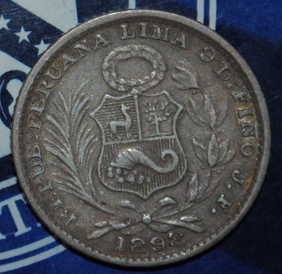 Peru 1 Dinero 1898  {{{B298