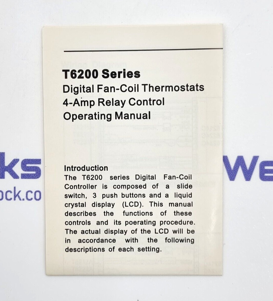 SONTAY ST-T6322A-5A Thermostat Controller