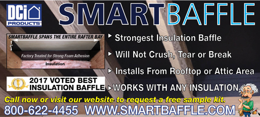 insulation baffle for rafter bays 16" on center