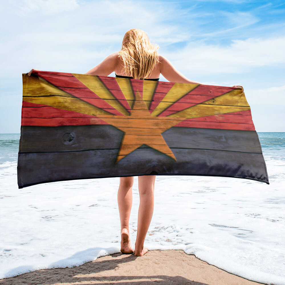 Rustic Arizona Flag Towel