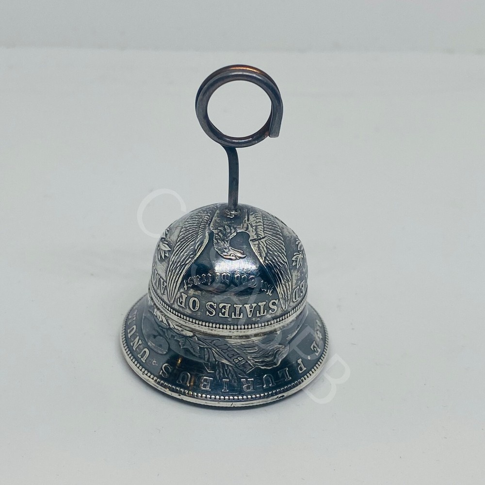 1921 Morgan silver dollar Handcrafted Gremlin Bell