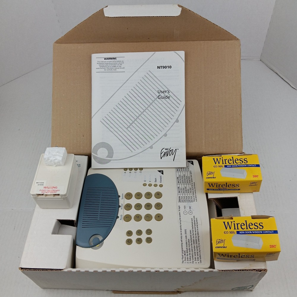 DSC NT9010 Security System Control Panel New Old Stock Manual And Transformer