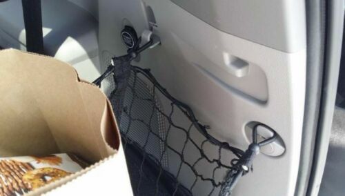 Stretchable Black Mesh 3 Pocket Trunk Cargo Organizer Bin Bag Storage Net Holder