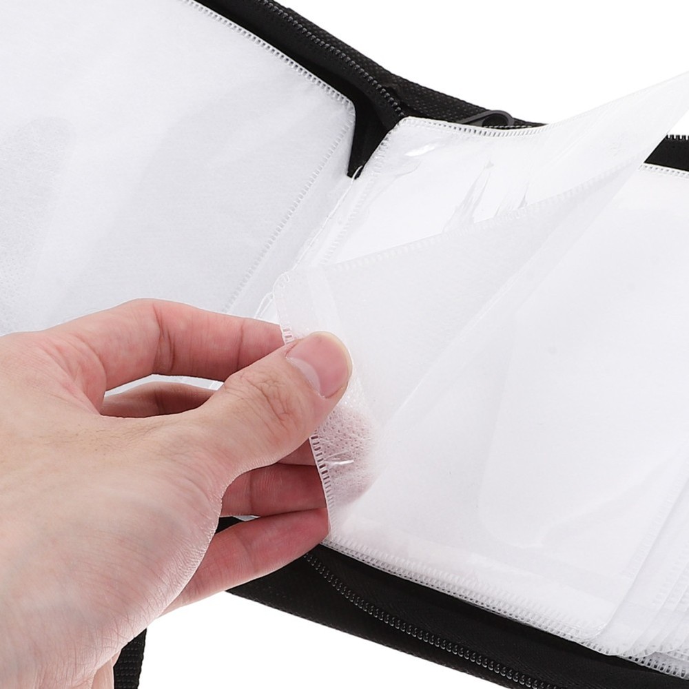 Compact Storage Capacity Cd Portable Bag Case Holder with Zipper Dvd