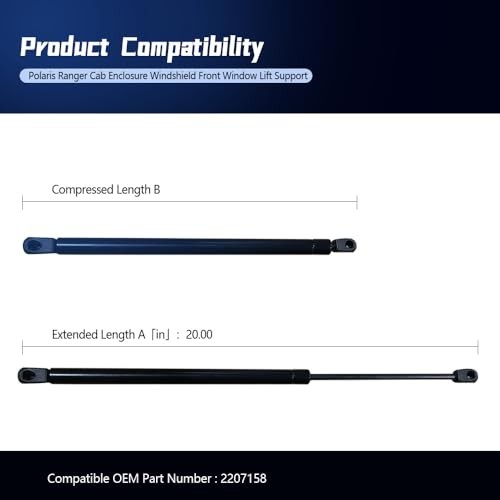 1 Pair Front Window Lift Support Fit for Polaris Ranger 2013-2025, Windshield