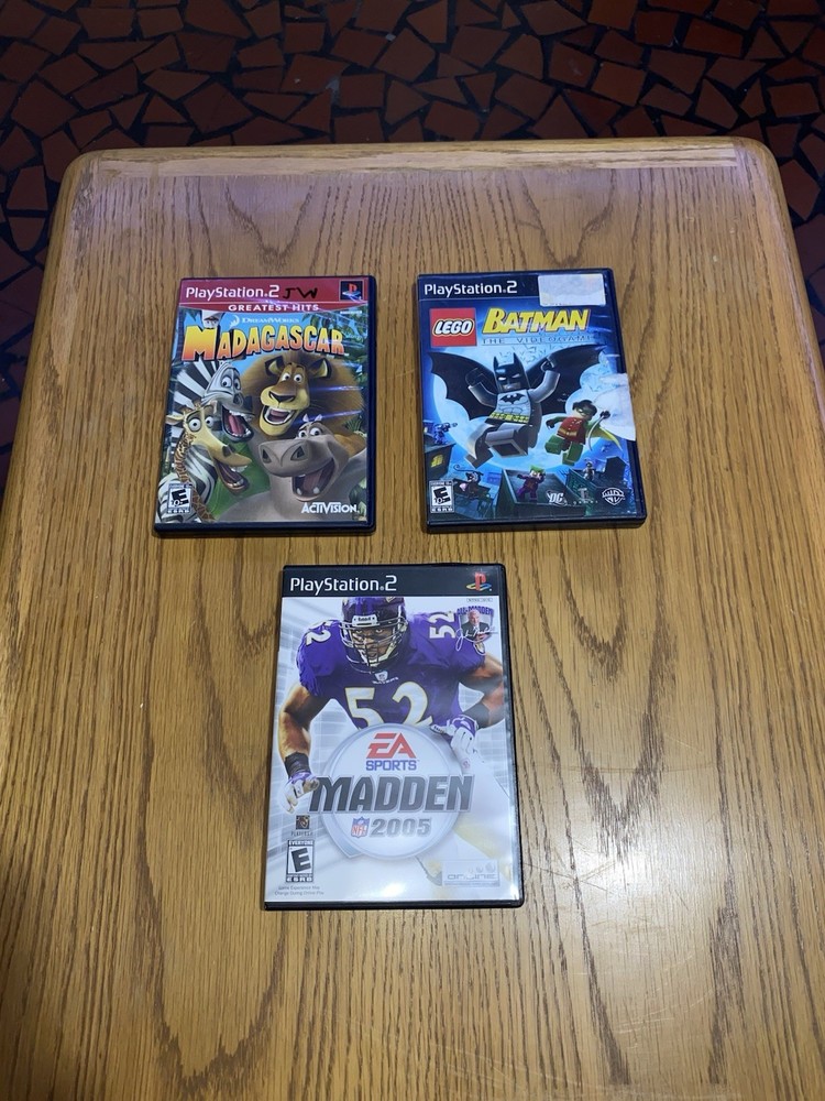 Sony PS2 Console and Games With Controllers