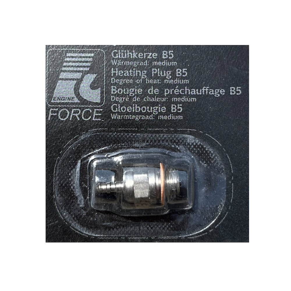 Glow Plug Black Series Nitro Engine No. 5 Medium FORCE Engine B5 Internal Com...