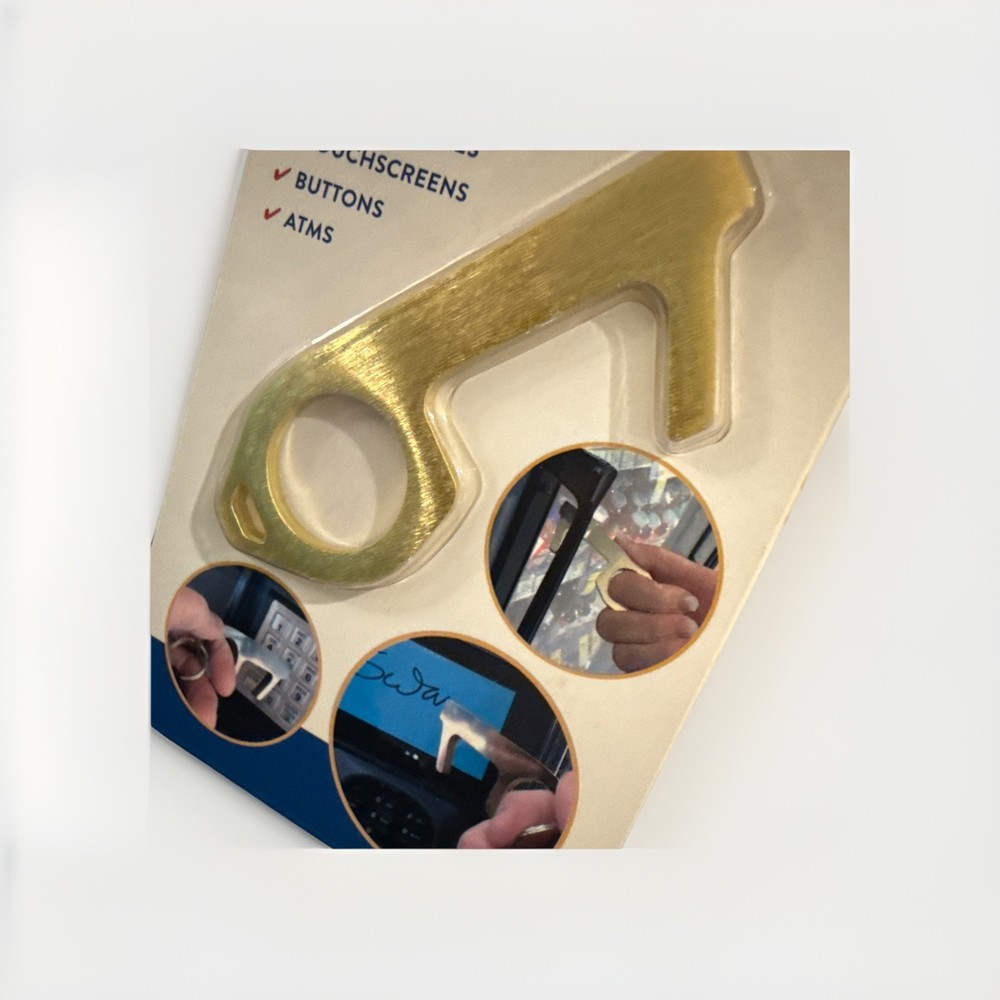 Germ Key - Solid Brass Antimicrobial GermKey - Touch Tool - New