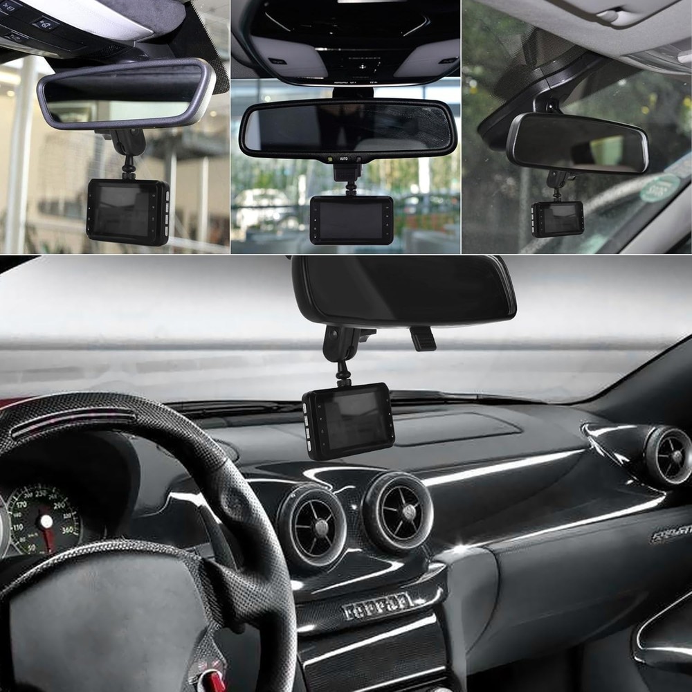 Dash Cam Mirror Mount with 16 Adjustable Joints for Enhanced Visibility
