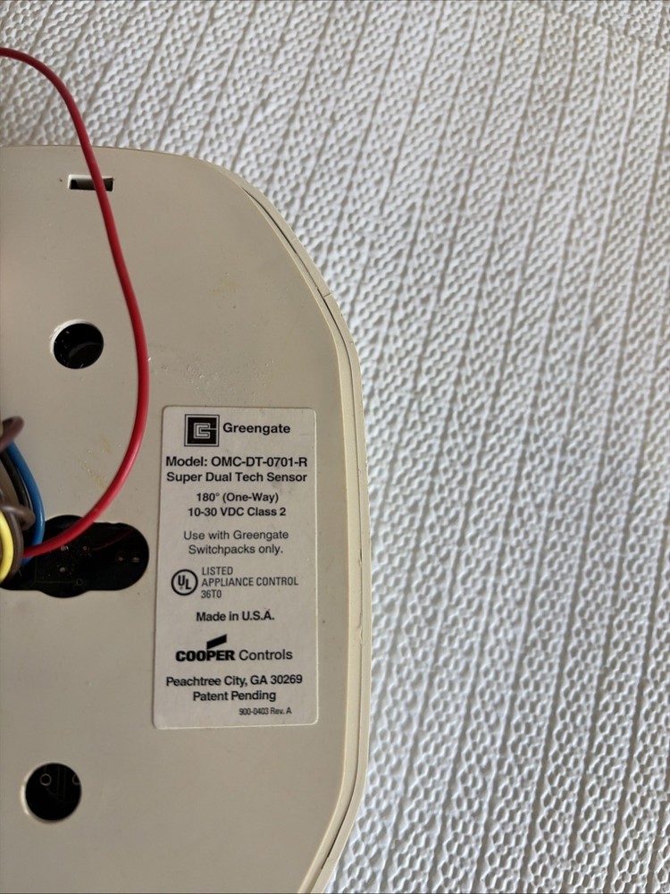 Greengate OMC-DT-0701-R Dual Tech Occupancy Sensor White