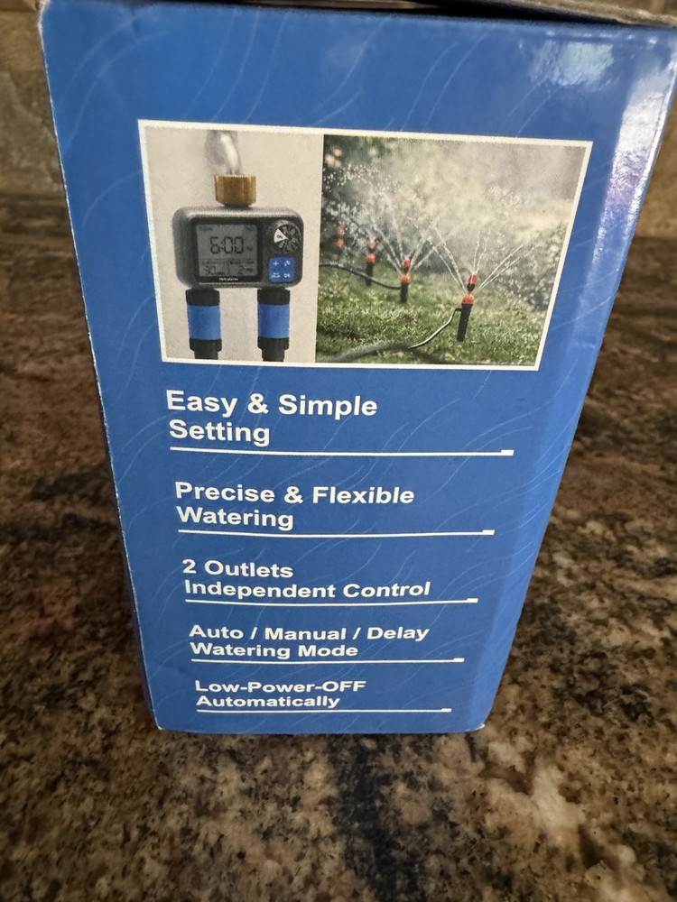 MetryGrow 2-outlet programmable water timer for automated watering
