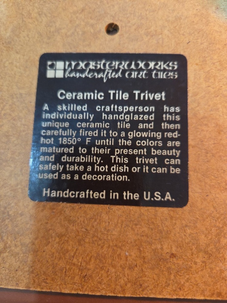 Masterwork Handcrafted Art Tile