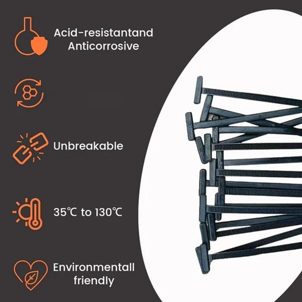 Versatile 100 Pcs Nylon Zip Ties – One-Button Locking for Secure Vehicle Fixes