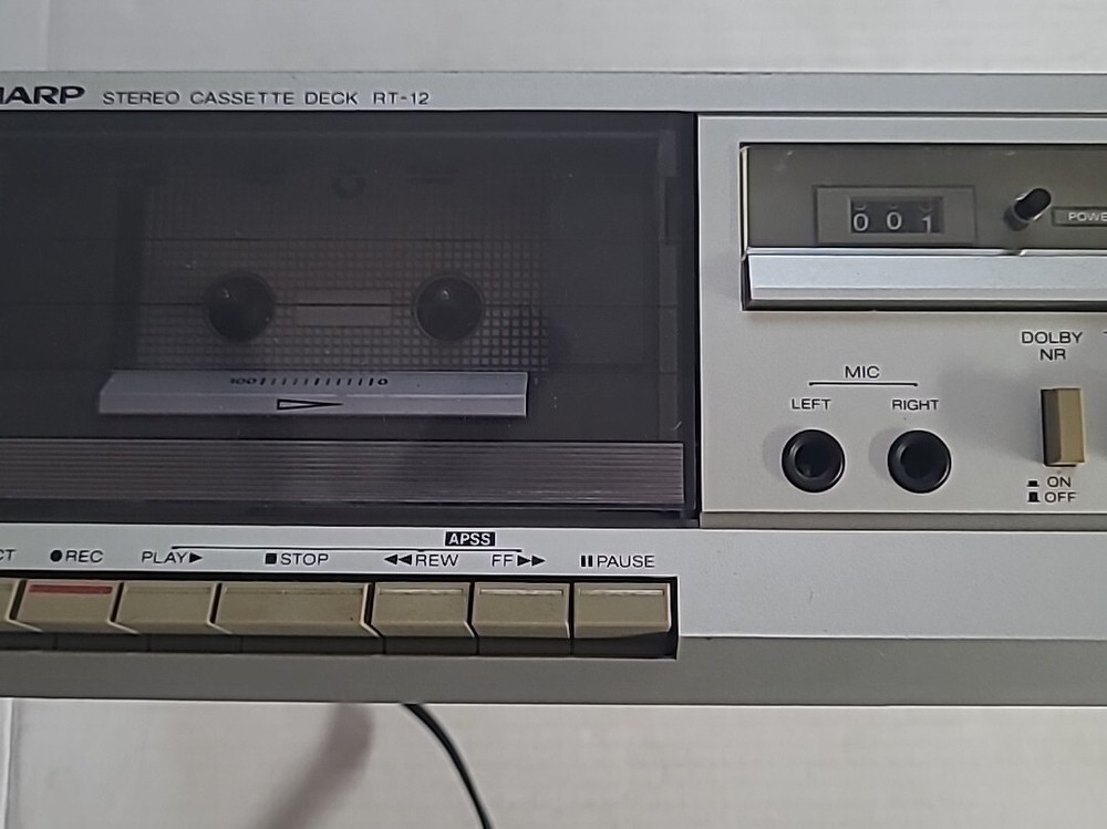 Sharp Stereo Cassette Deck RT-12 Dolby Metal Auto Program & Auto Stop