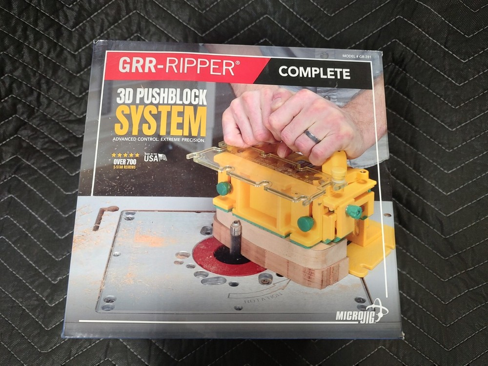 MICROJIG GRR-RIPPER GR-281 Complete 3D Pushblock System, Yellow