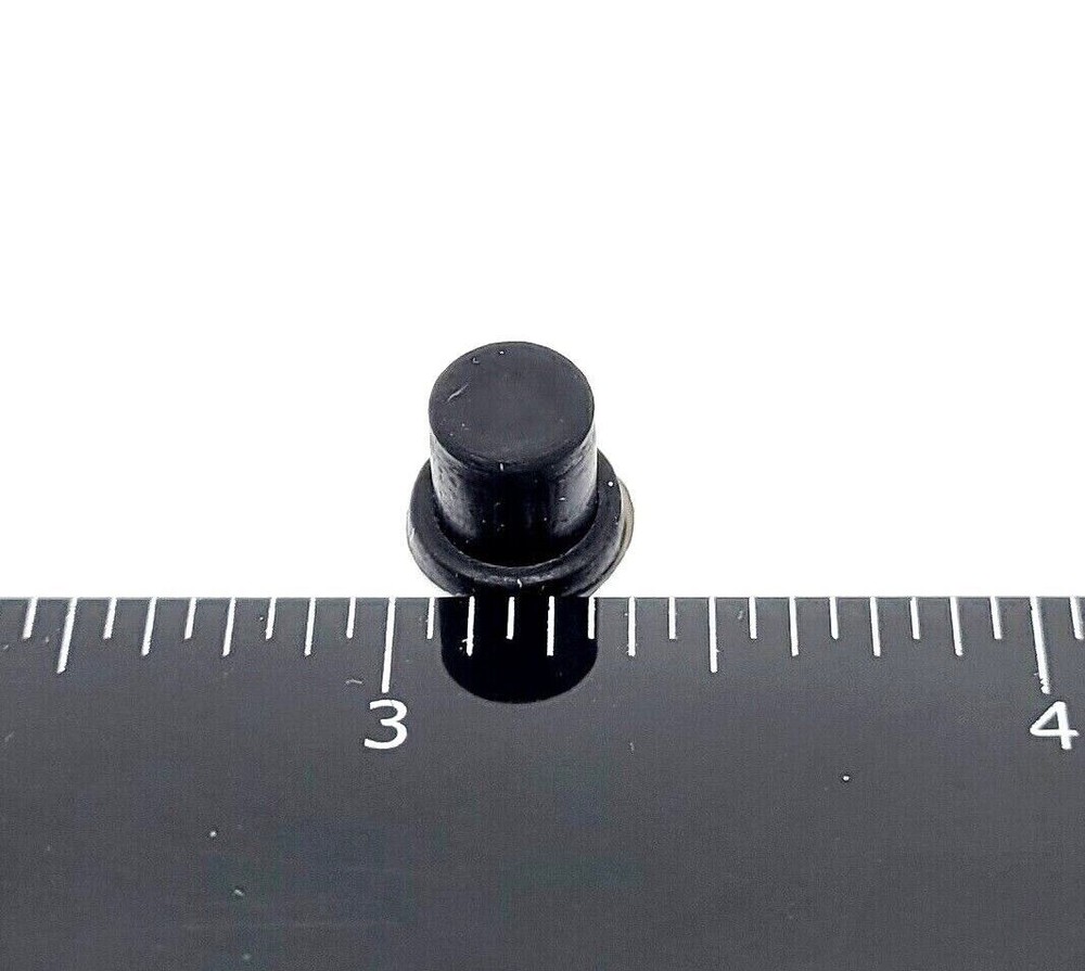 1/4" Silicon Rubber Drill Hole Plugs Push In Compression Stem 3/8" Top Flange