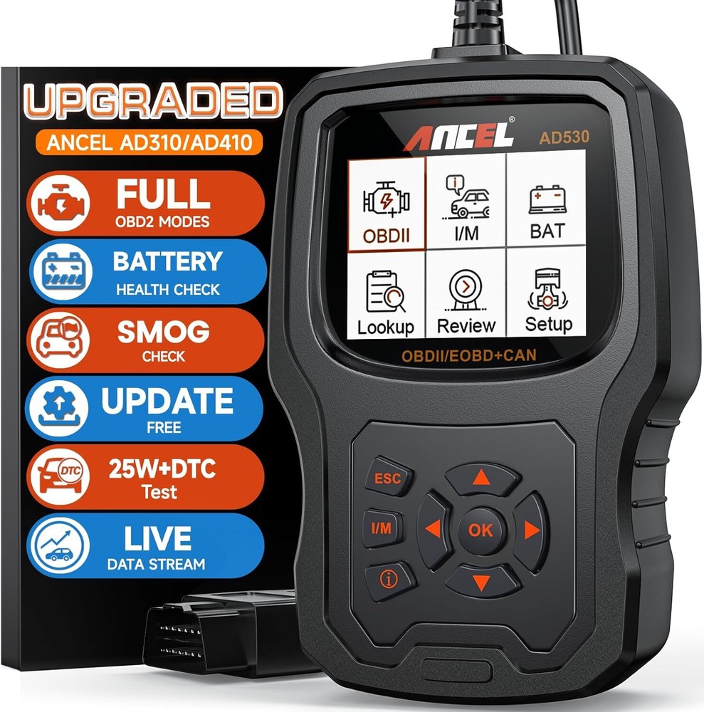 ANCEL AD530 Automotive OBD2 Scanner Car Code Reader Battery Tester Check Engine