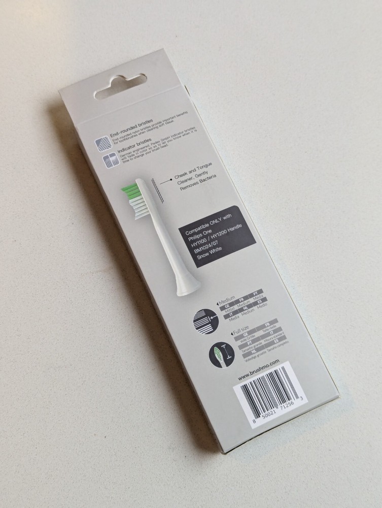 Brushmo Replacement Toothbrush Heads Compatible with Philips Sonicare One White