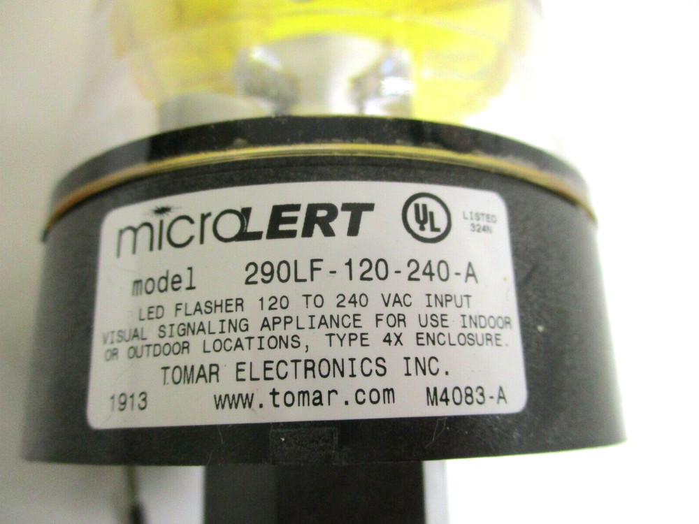 TOMAR ELECTRONICS - MICROLERT, 290LF-120-240-A , FLASHING LIGHT , SURPLUS