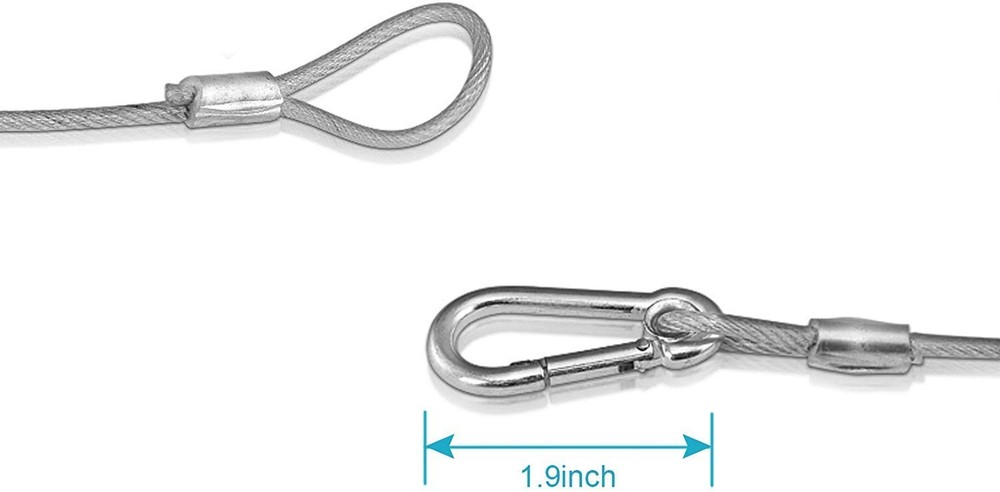 MOUNTAIN_ARK 20 Pack Safety Security Cable, 25.5" Stainless 25.5", Silver