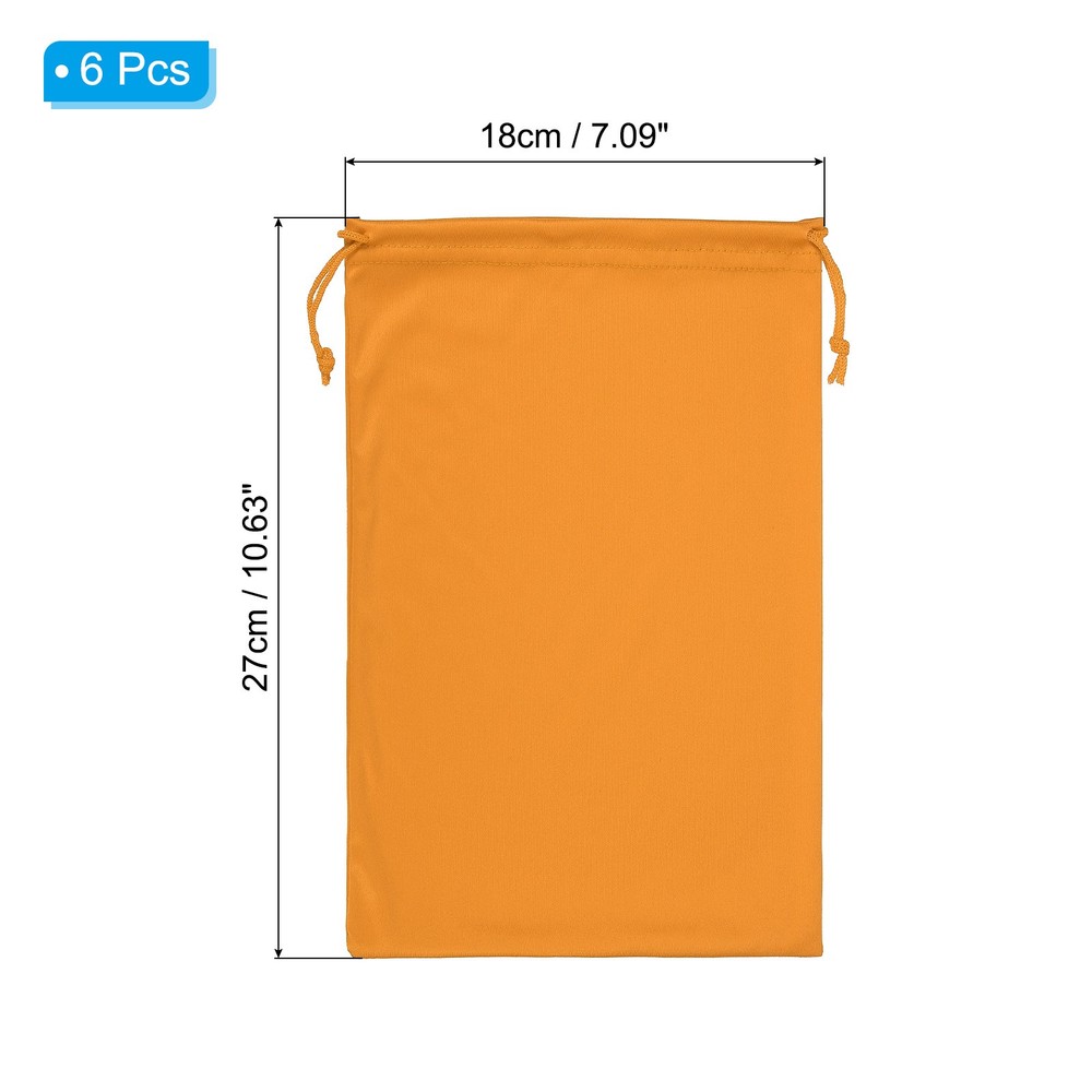 Ski Goggle Bag, 6 Pack Microfiber Snow Goggles Case Sleeve, Orange
