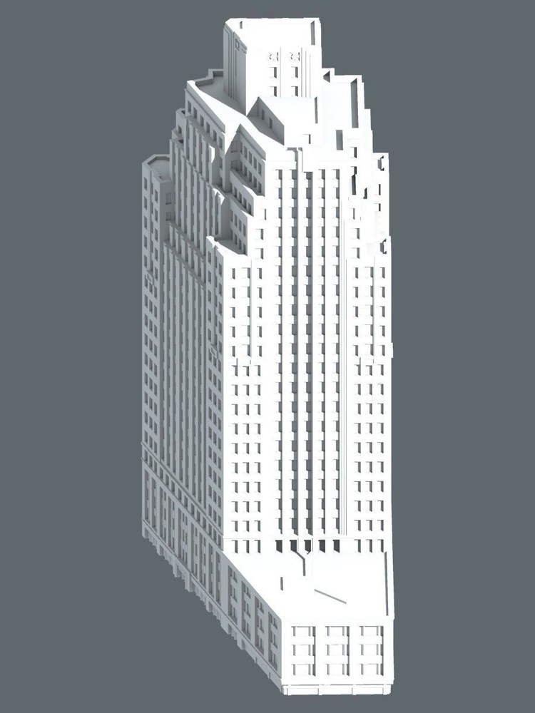 Herald Square Building Model -8 Inches (Stone Grey)