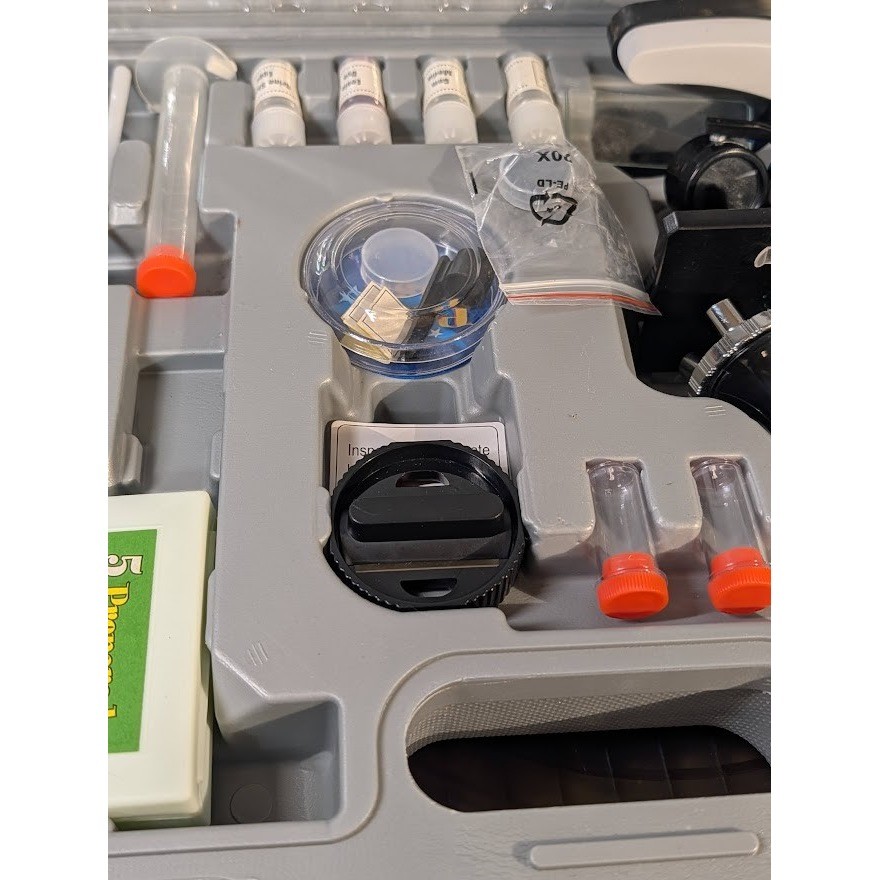 AmScope Kids 52 Piece Microscope Set 1200X Magnification Educational Science Kit