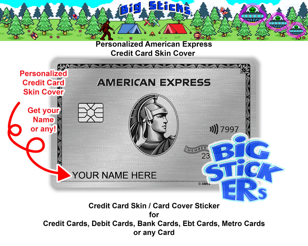 Ameriican Express AMEXX Platinum Credit Card SMART Sticker Skin Wrap