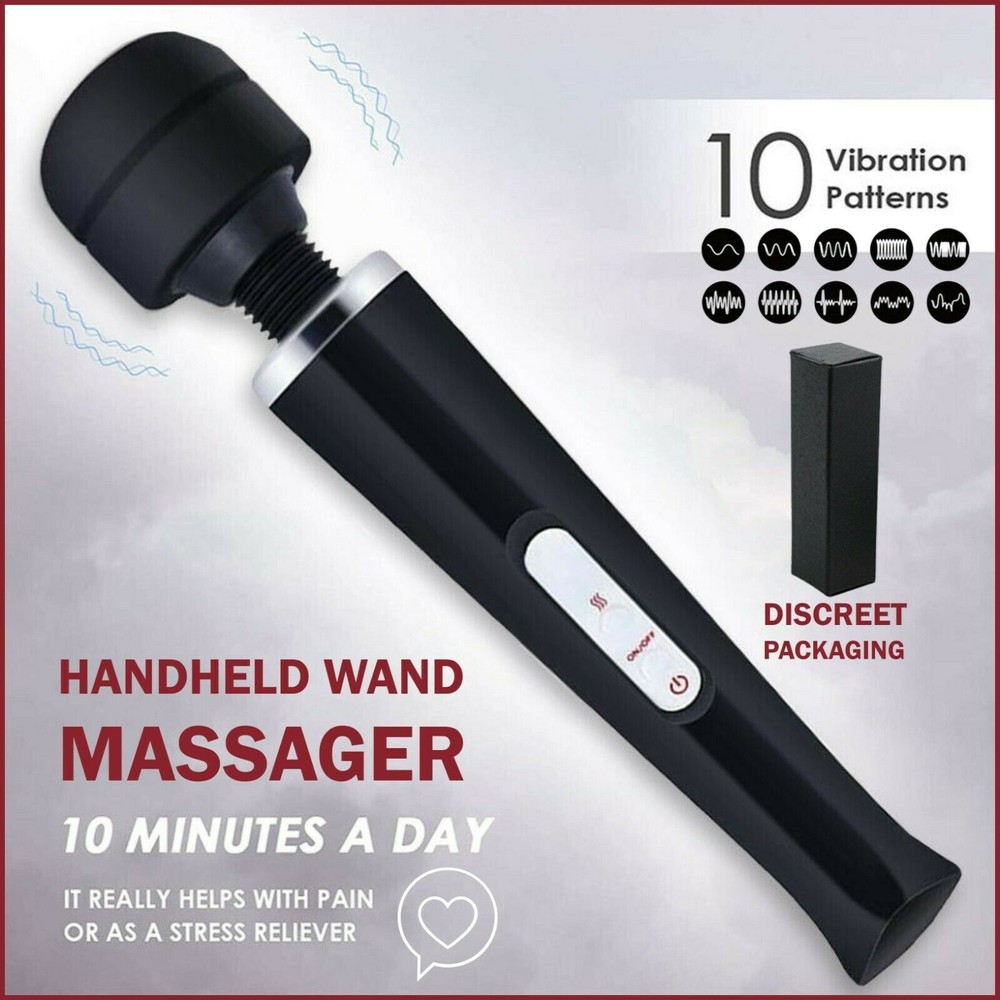 Multi-Speed Large Powerful Handheld Wired Massager Wand Full Body Magic Therapy