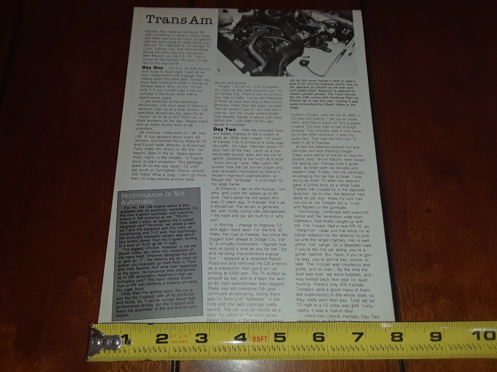 1984 PONTIAC TRANS AM ORIGINAL ARTICLE