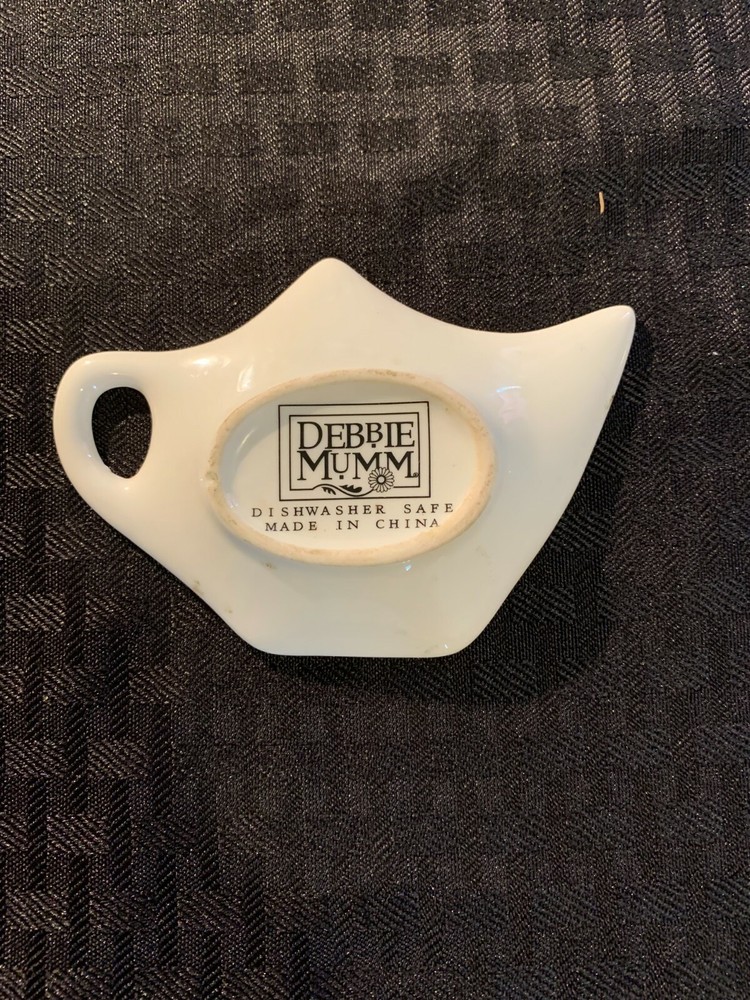 Vintage Debbie Mumm Tea Bag Holder Plaid EUC