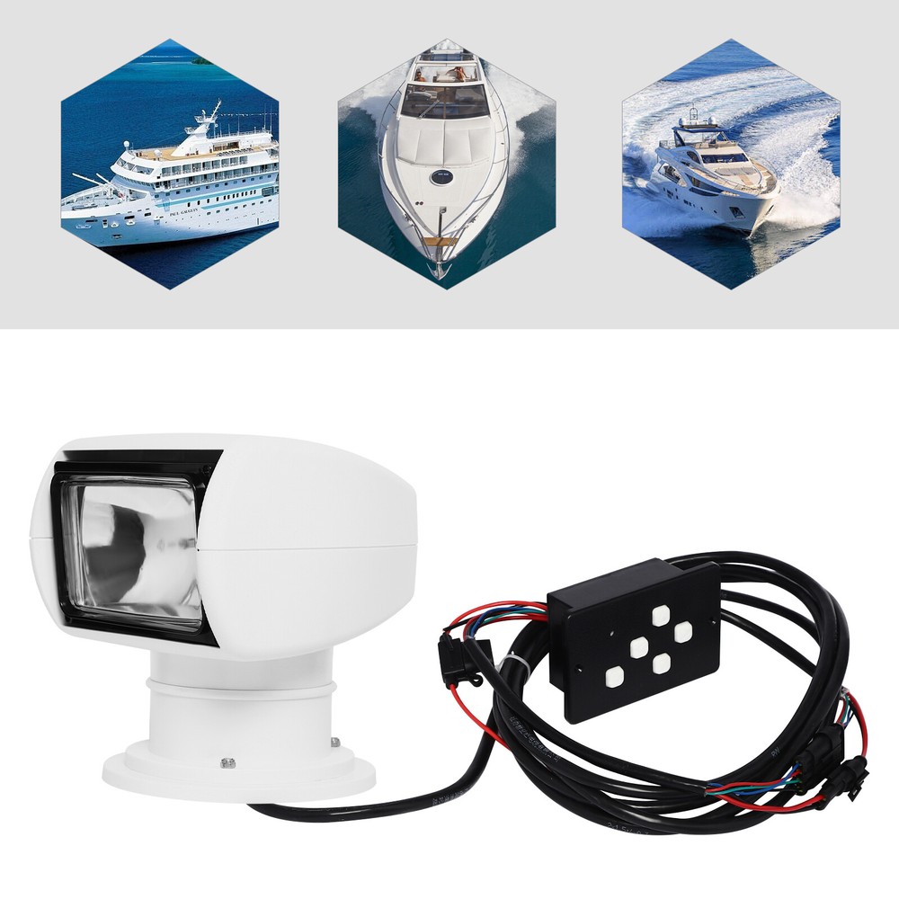 Remote Control Spot Light,12V 100W Marine Spotlight,Boat Search Light